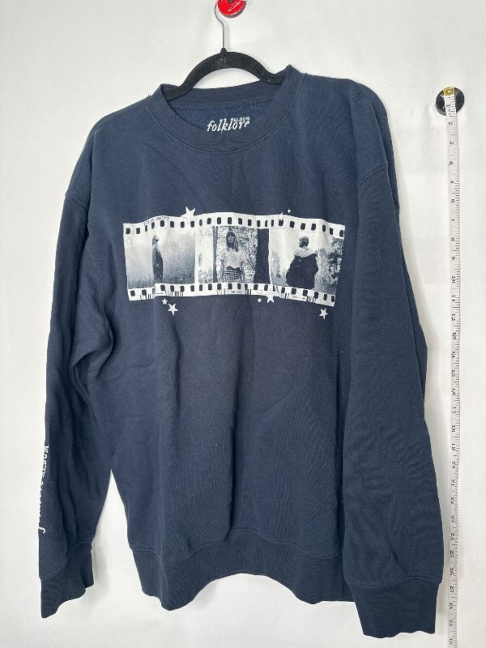 Taylor Swift Folklore Album Film Strip Crewneck Sweatshirt XL Swiftie Merch